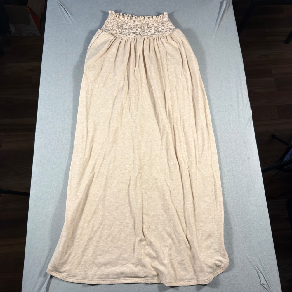 Zenana Womens Smocked Waist Maxi Skirt Bundle Mocha Oatmeal Size M - Picture 6 of 9